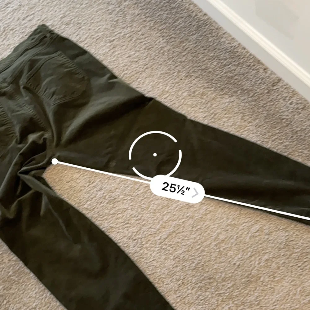 Loft Olive Green Corduroy Skinny Pants Size 12 - Picture 4 of 7